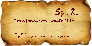 Sztojanovics Kamélia névjegykártya